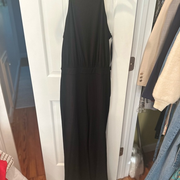 Laundry black jumpsuit with gold chain straps - Picture 3 of 5